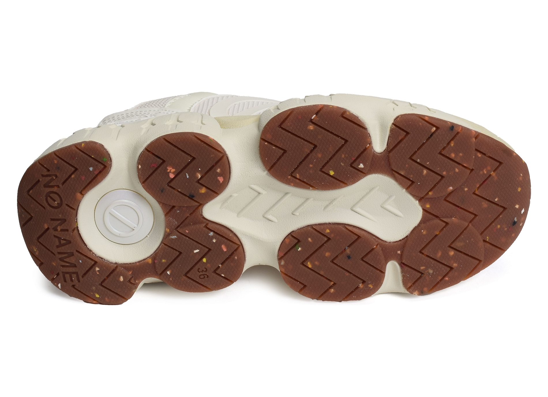 Krazee runner beige blanc