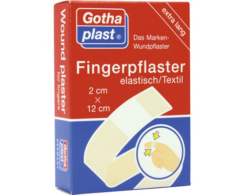 Vingerpleister Gothaplast 2 cm x 12 cm, 10 st.