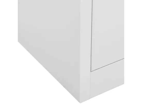 Armoire de bureau Gris clair 90x40x102 cm Acier