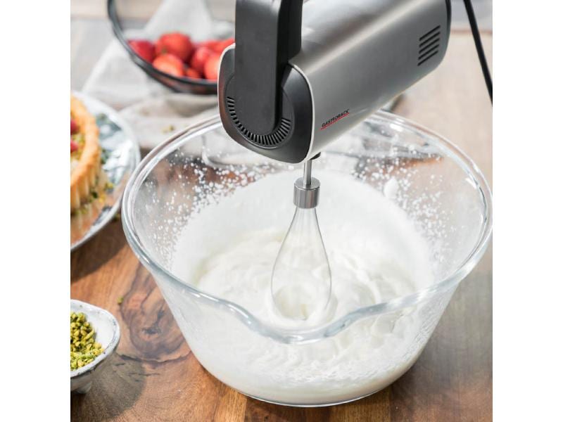 Gastroback Handmixer Pro Schwarz/Silber 3 in 1 - Handmixer, Rührstab und Schnell zerkleiner