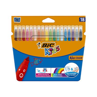 BIC Kids Couleur - 18 Feutres - 0.8 mm - couleurs assorties