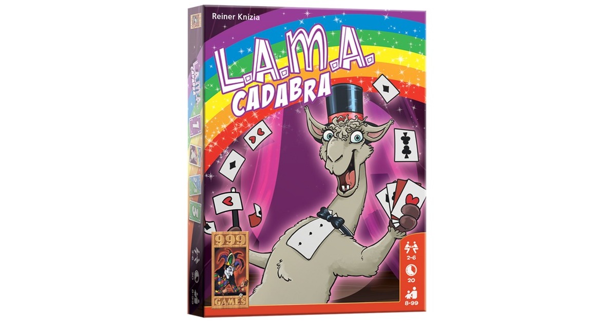999 GamesLama: Cadabra Kaartspel  (Nederlands, 2 - 6 spelers, 20 minuten, Vanaf 8 jaar)