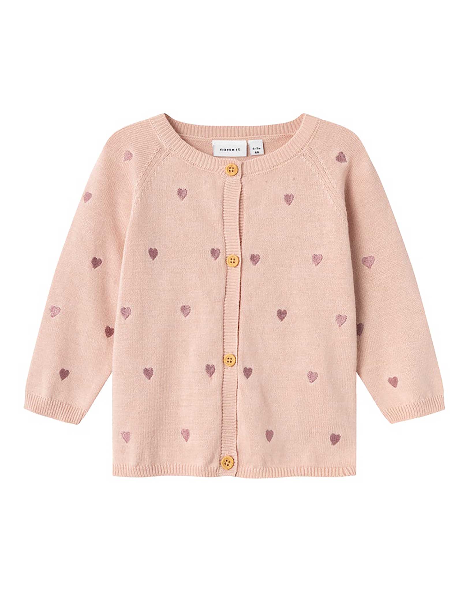 Strickjacke NBFBEHEART in sepia rose