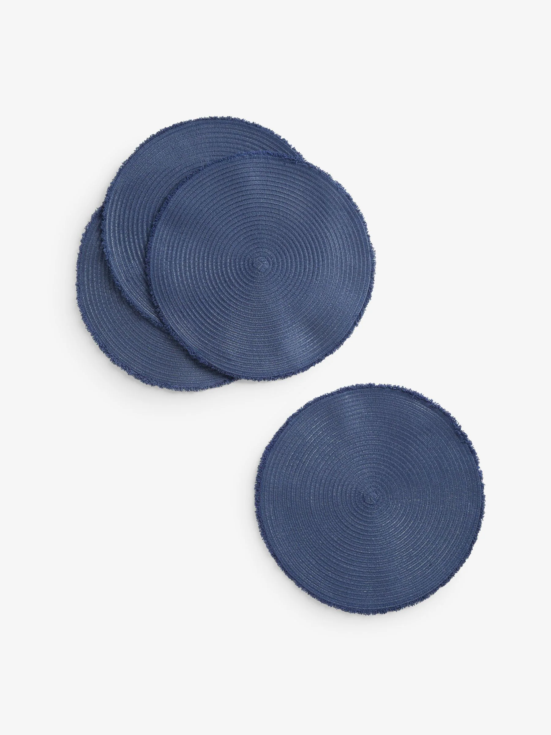 Set van 4 placemats met franje