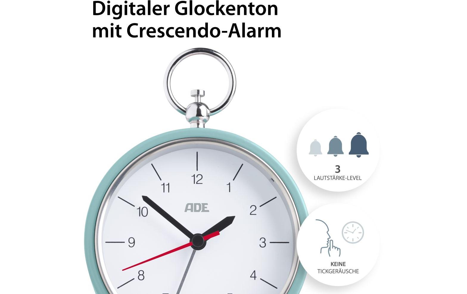Klassischer Wecker Retro HellblauAnaloger Wecker im nostalgischen Design