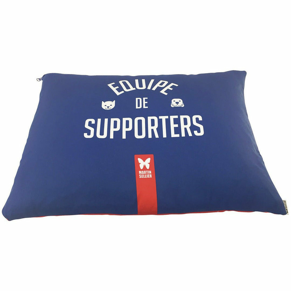 Coussin déhoussable pour chiens et chats bleu | blanc | rouge