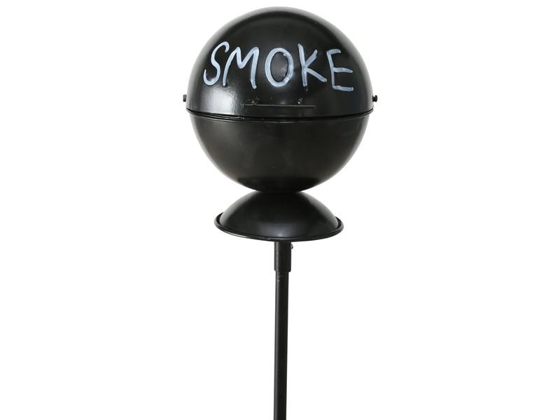 Boltze Standascher Smoke Schwarz/Weiss Sturmaschenbecher aus Eisen