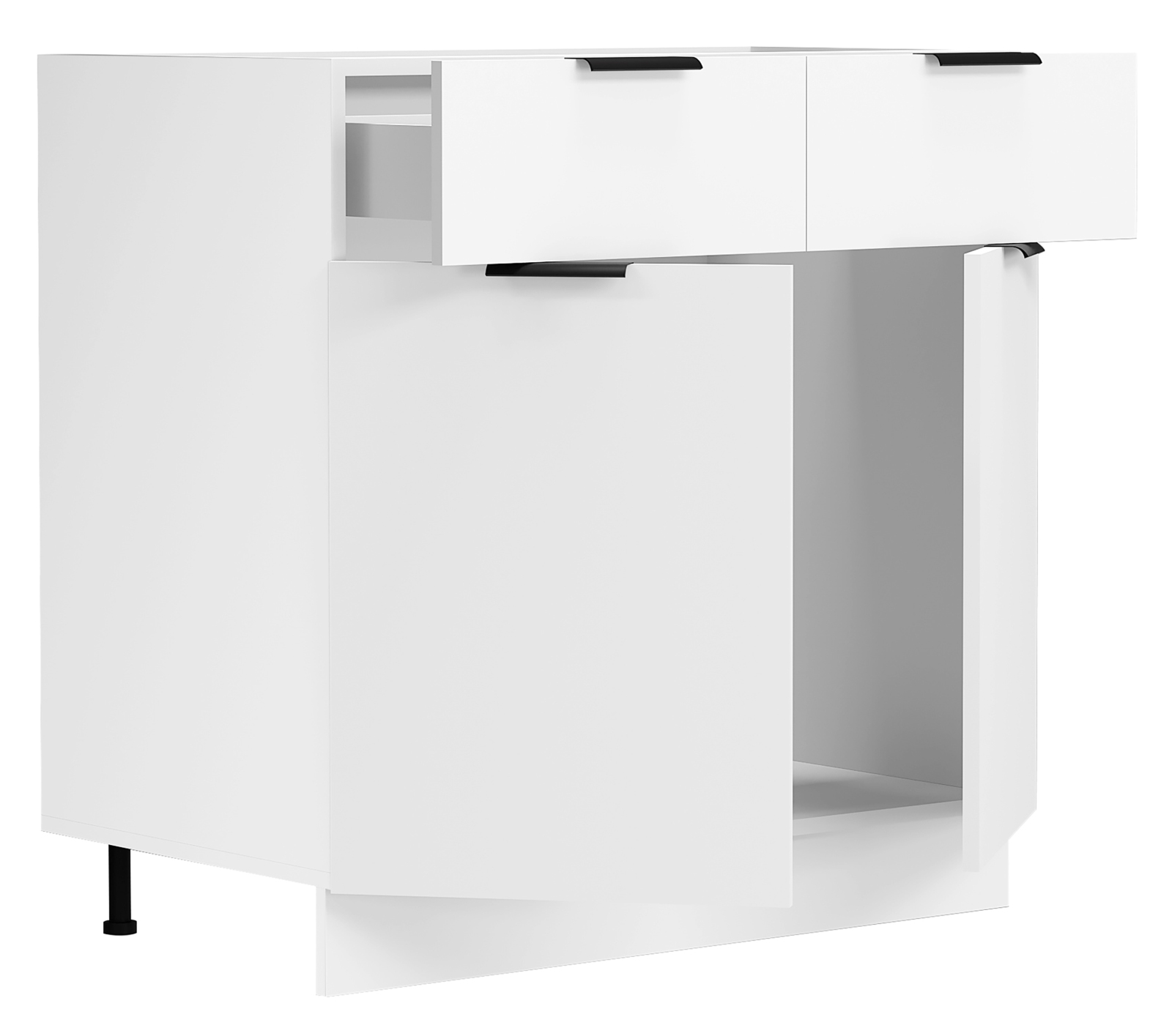 Unterschrank FASOLA - weiß - 2 Schubkästen - 80 cm