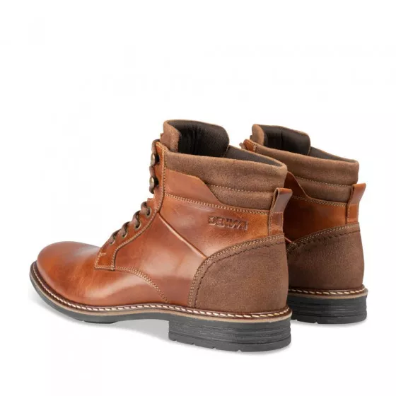 Bottines COGNAC DENIM SIDE CUIR