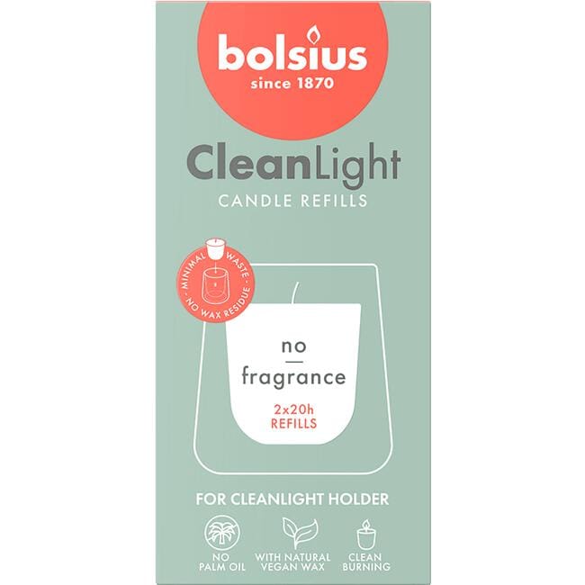 Bolsius Navulling Clean Light pack 2 Zero