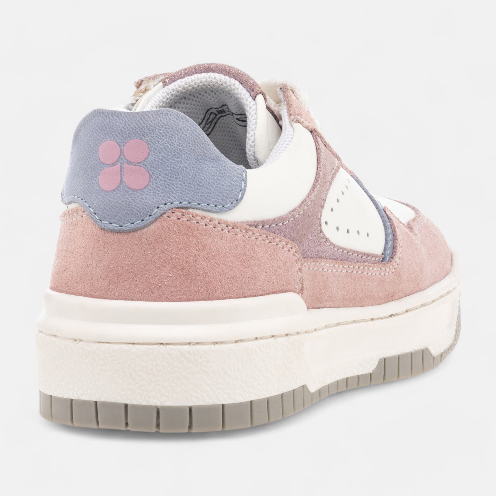Baskets basses Fille en cuir blanc