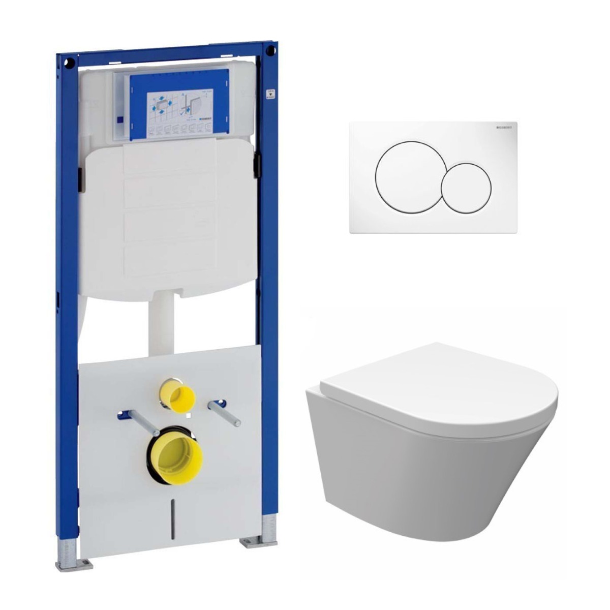 Geberit UP320 toiletset met Mueller Afesta toilet en softclose zitting