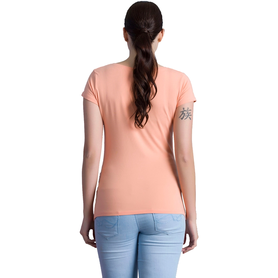 M.M.C. Umstandsshirt Hallo Lieblingsmensch mit Motiv Lachsfarbe
