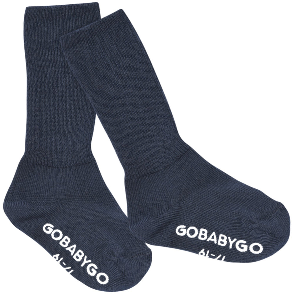Køb Gobabygo Navy Blue Non Slip Strømper