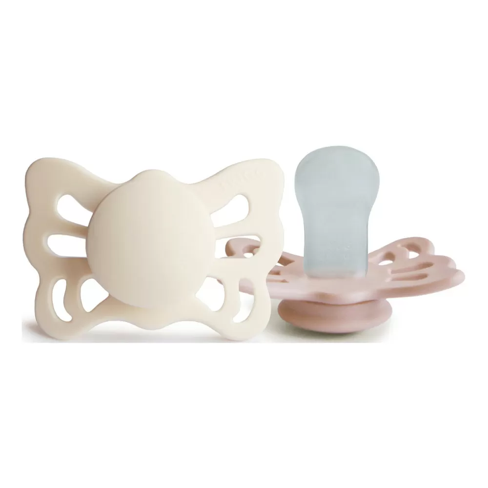 FRIGG Butterfly Anatomisk Silikone Cream/Blush str. 1 - 2 stk.