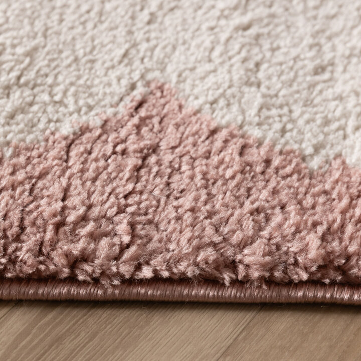 Wasbaar vloerkleed - Myrre Roze/Wit