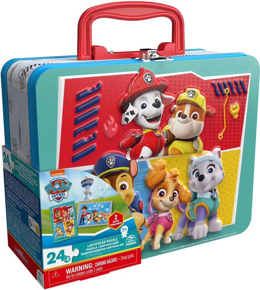 PAT'PATROUILLE - PUZZLE 48 PIECES AVEC GRANDE VALISETTE METAL