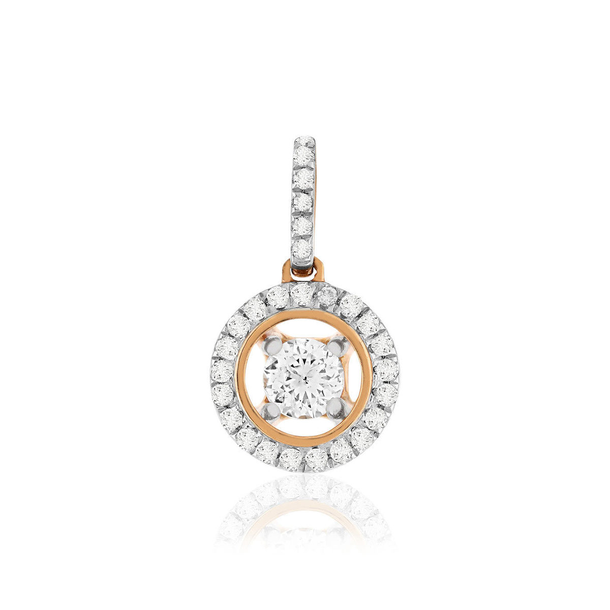 Pendentif or 375 diamant