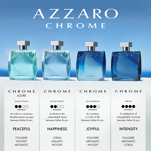 Azzaro Chrome Azure Eau De Toilette, 100 ml