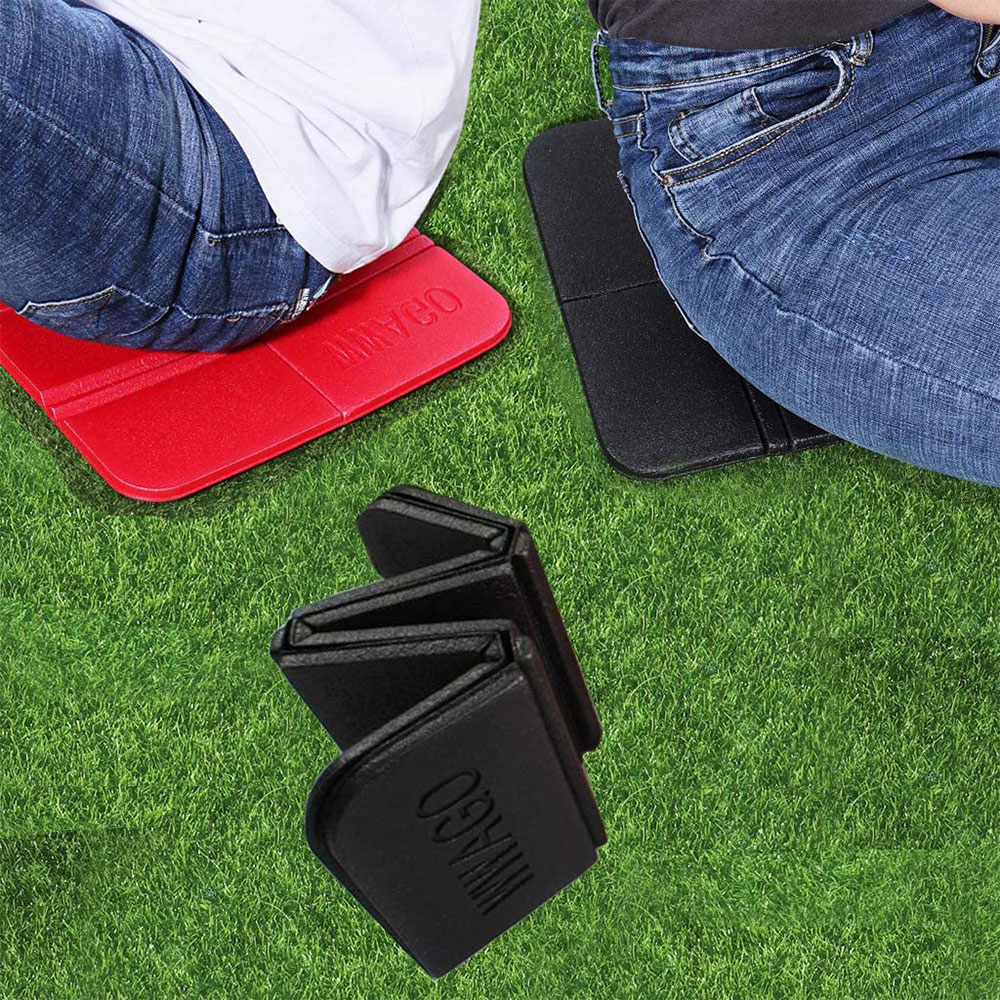 (385x275x8mm) Faltbares Thermo Outdoor Sitzkissen für Camping / Wandern / Festivals / Picknick / Stadion - Hellgrün