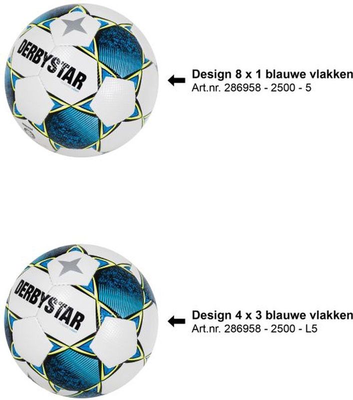 Derby Star - Classic Light II - Voetbal - Wit - Koninklijk Blauw