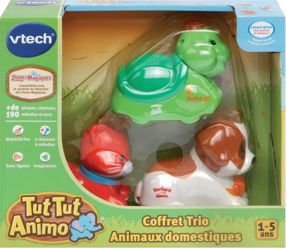COFFRET TRIO ANIMAUX DOMESTIQUE - TUT TUT ANIMO