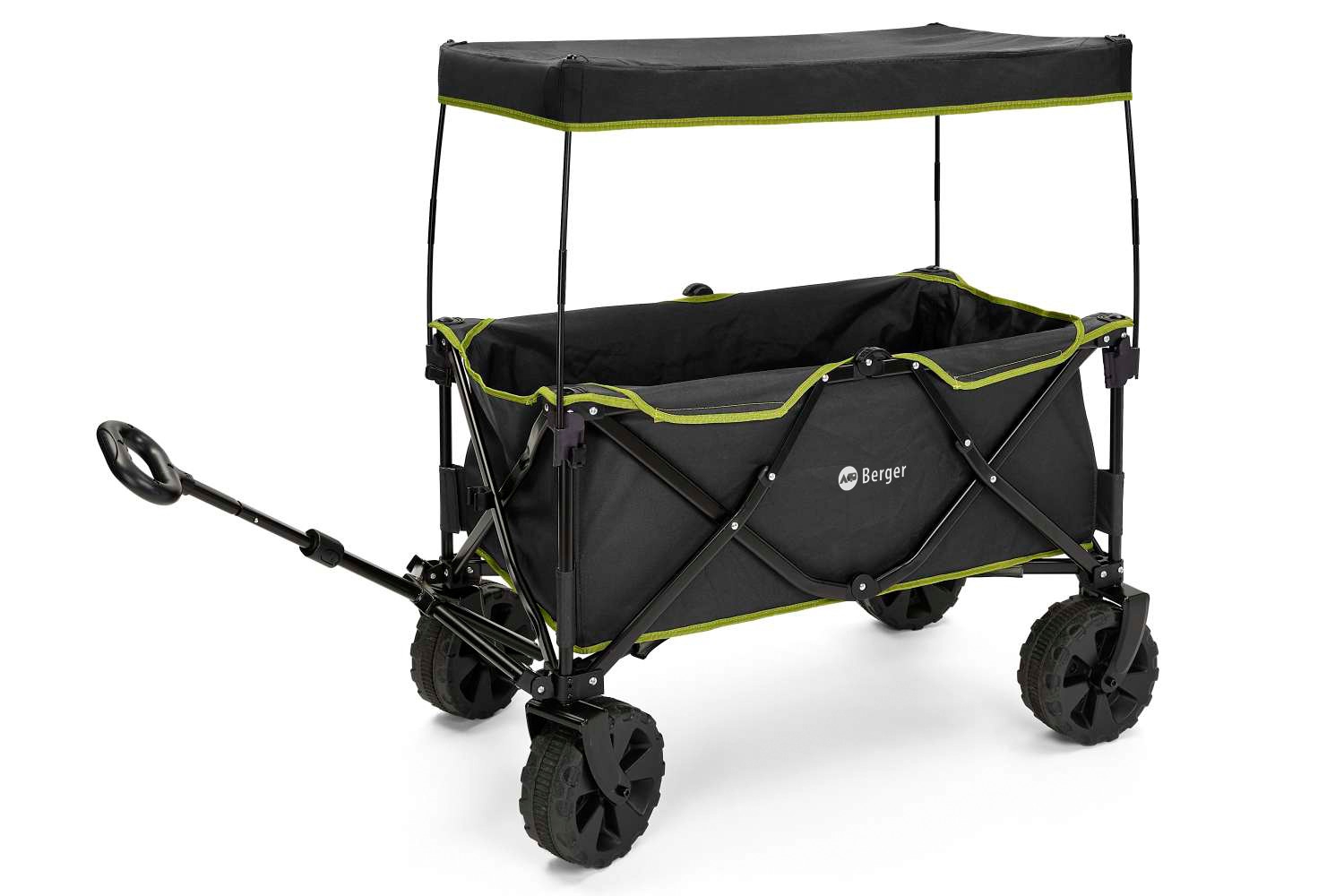 Berger Bollerwagen Grün Set 2-teilig mit passendem Sonnendach