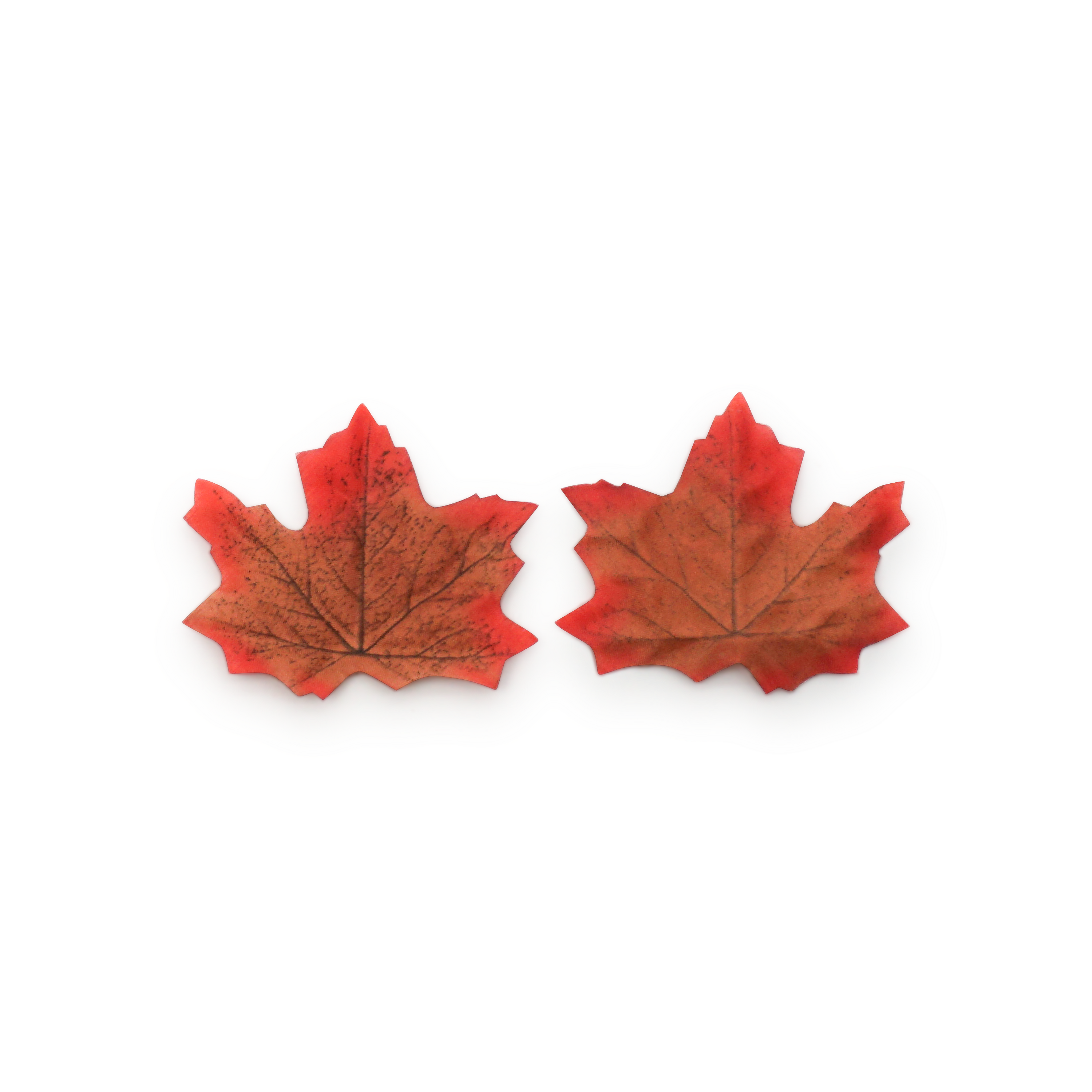 (100er Set) Ahorn Blätter Tischdekoration Herbst Laub Deko - Rot / Orange