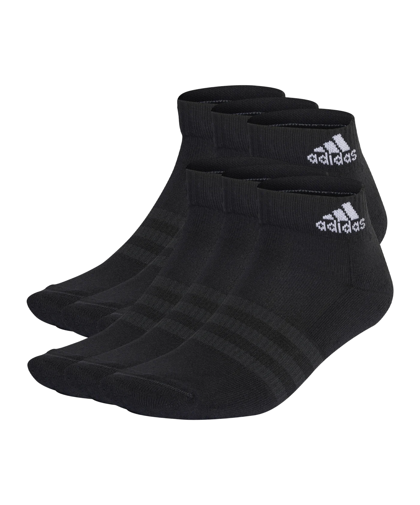 adidas Cushioned Sportswear Ankle Socks 6 Pairs Black