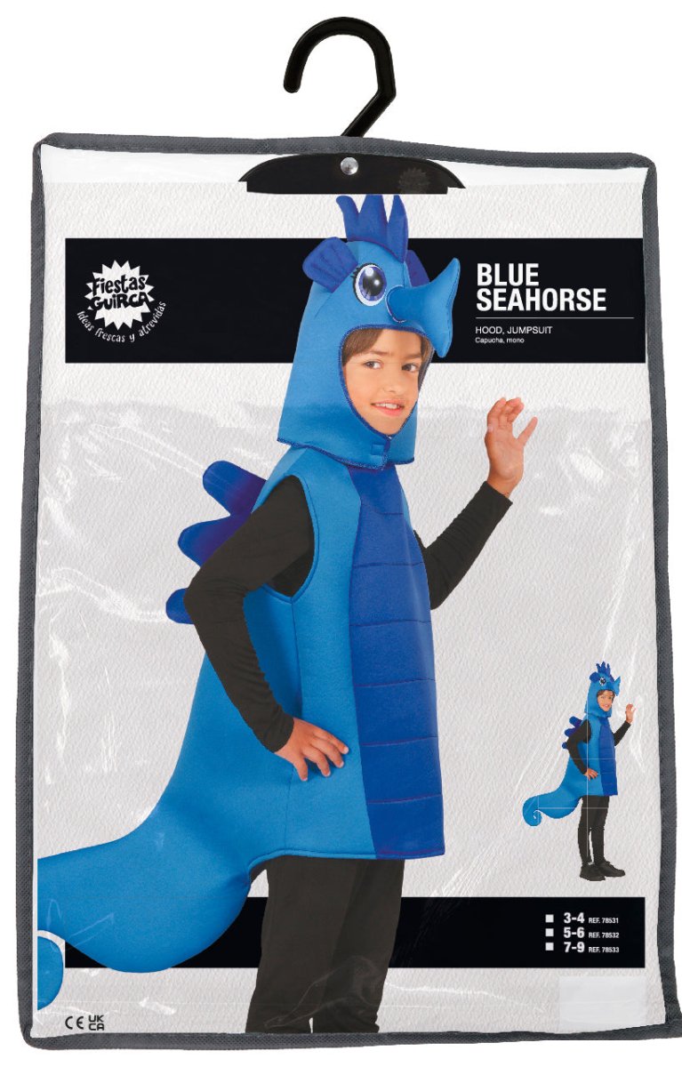 Zeepaardje Kostuum Blauw Kind