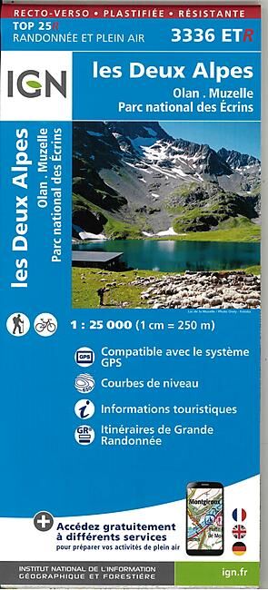 IGN - TOP25R 3336ETR LES DEUX ALPES 1 25 000