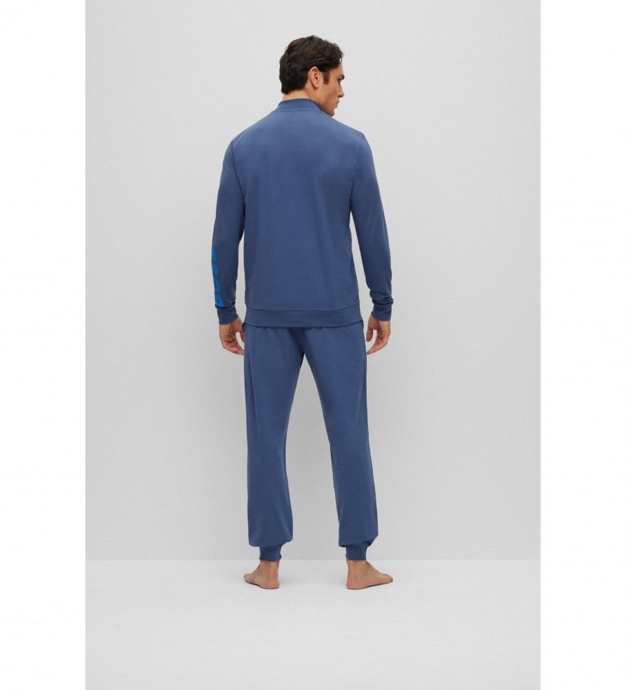 Conjunto de pijama BOSS com calça e blusa de moletom - Azul