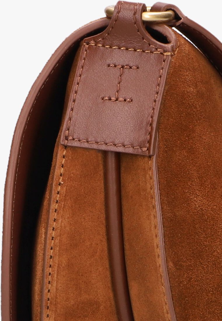 cognac wandler schoudertas kate saddle bag