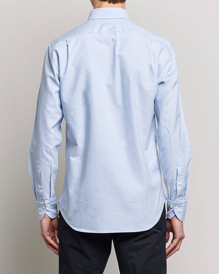 Stenströms Fitted Body Oxford Shirt Light Blue