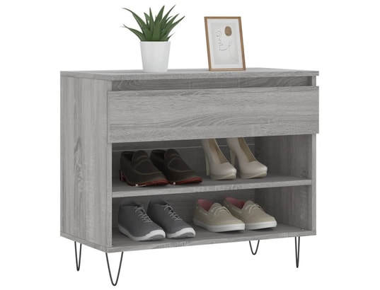 VIDAXL - Armoire à chaussures sonoma gris 70x36x60 cm bois d'ingénier...