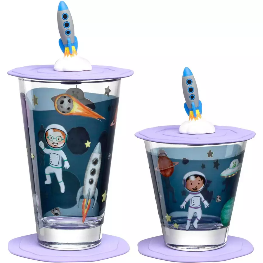 Leonardo Kinderbecher Bambini Avventura 215 ml & 300 ml 2er Set blau