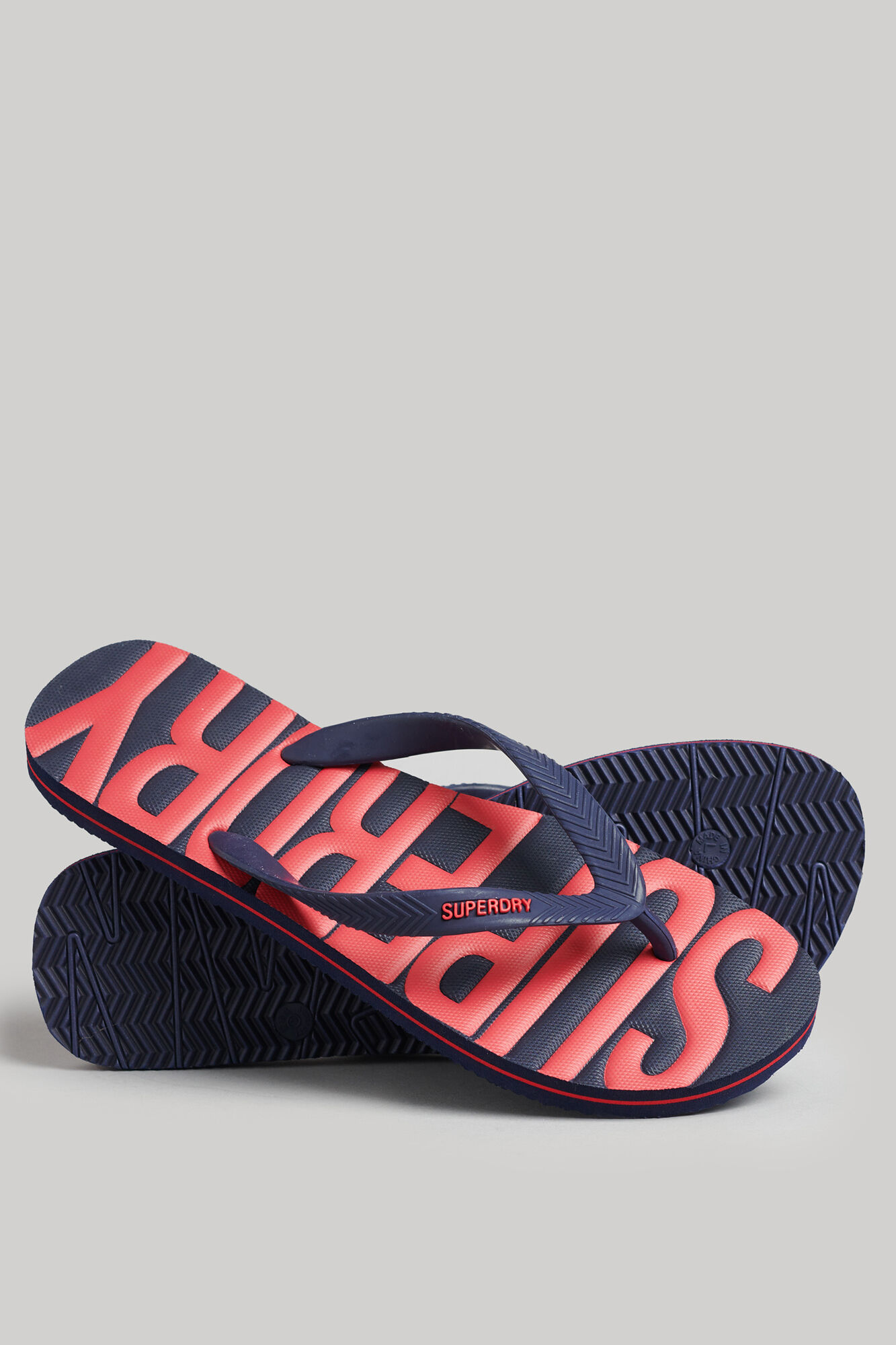 Chinelo vegano com logo vintage - azul marinho