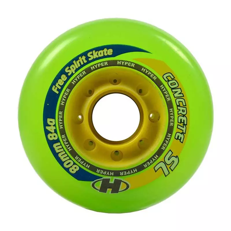 Roue de roller HYPER kit de 4 hyper concrete sl 84a80mm transparent vert
