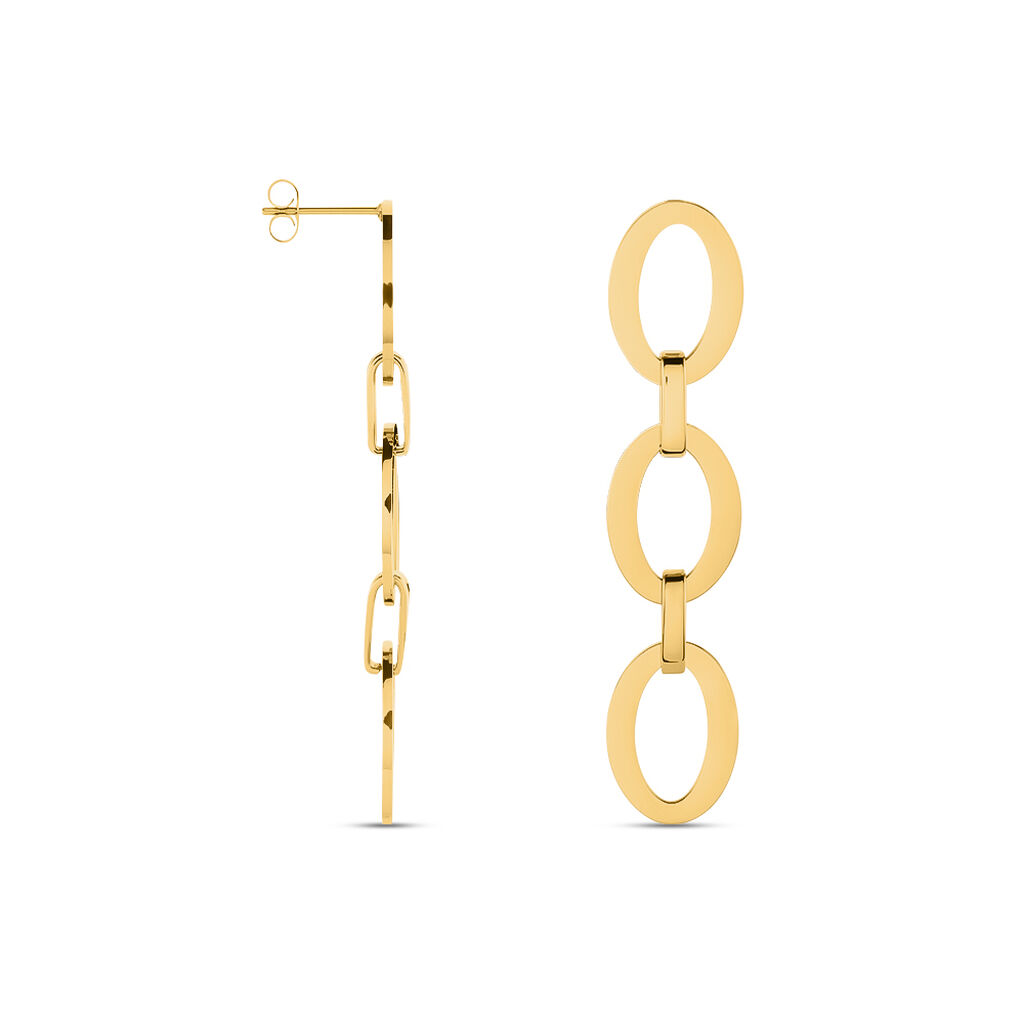 Boucles D'oreilles Pendantes Sprita Acier Doré