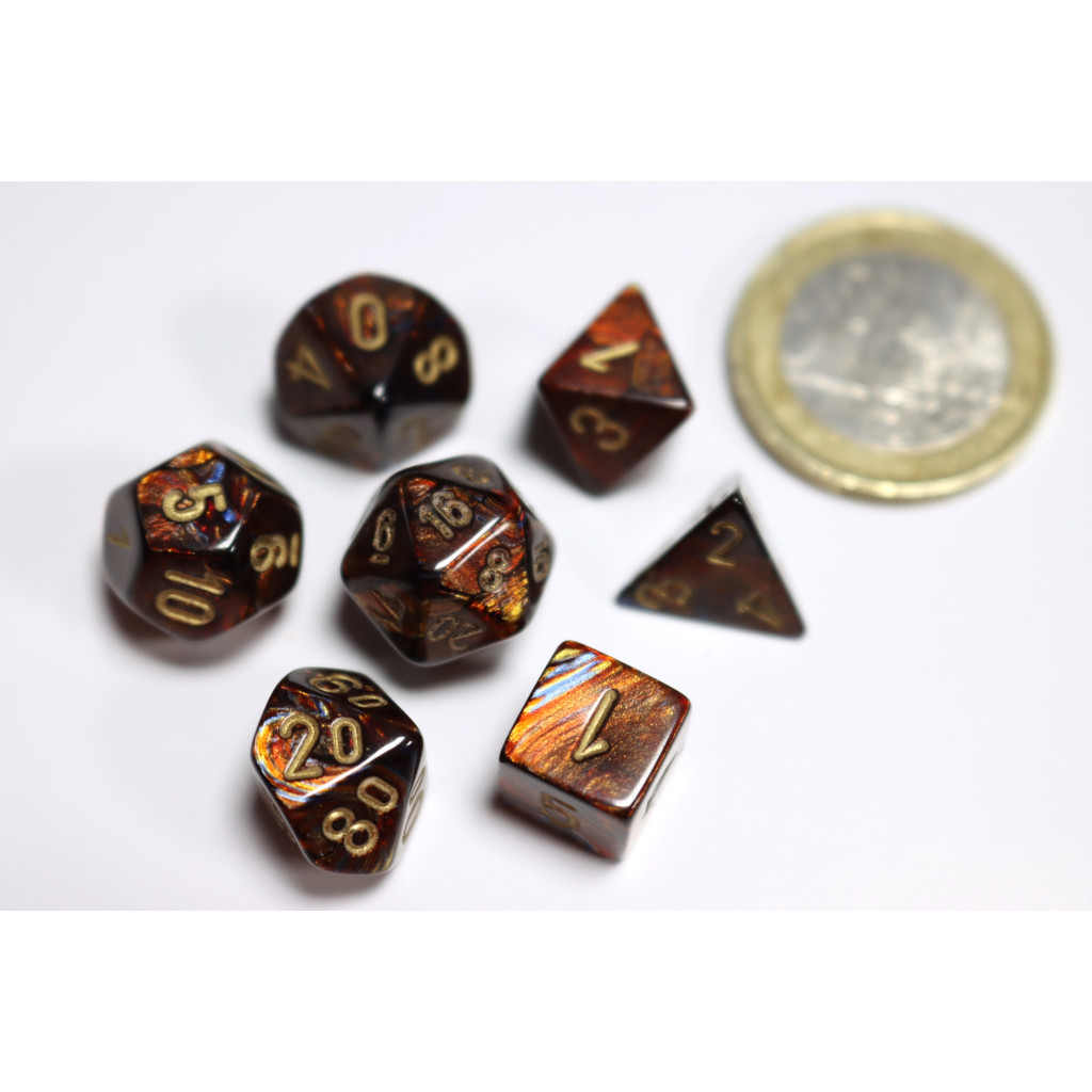 Set de 7 Mini Dés JDR Chessex : Scarab