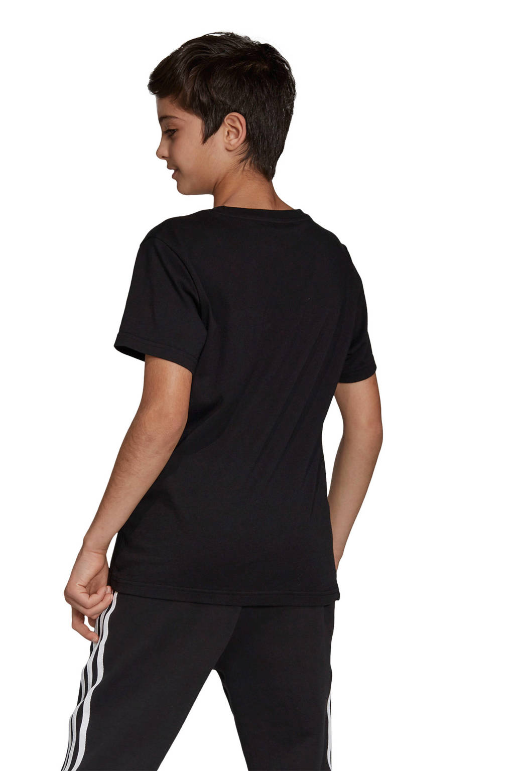 adidas T-shirt Trefoil zwart/wit