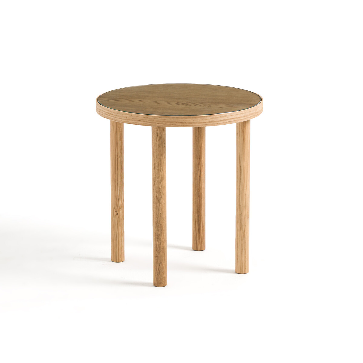 LA REDOUTE INTERIEURS<br>Mesa lateral em carvalho e vidro, Evergreen