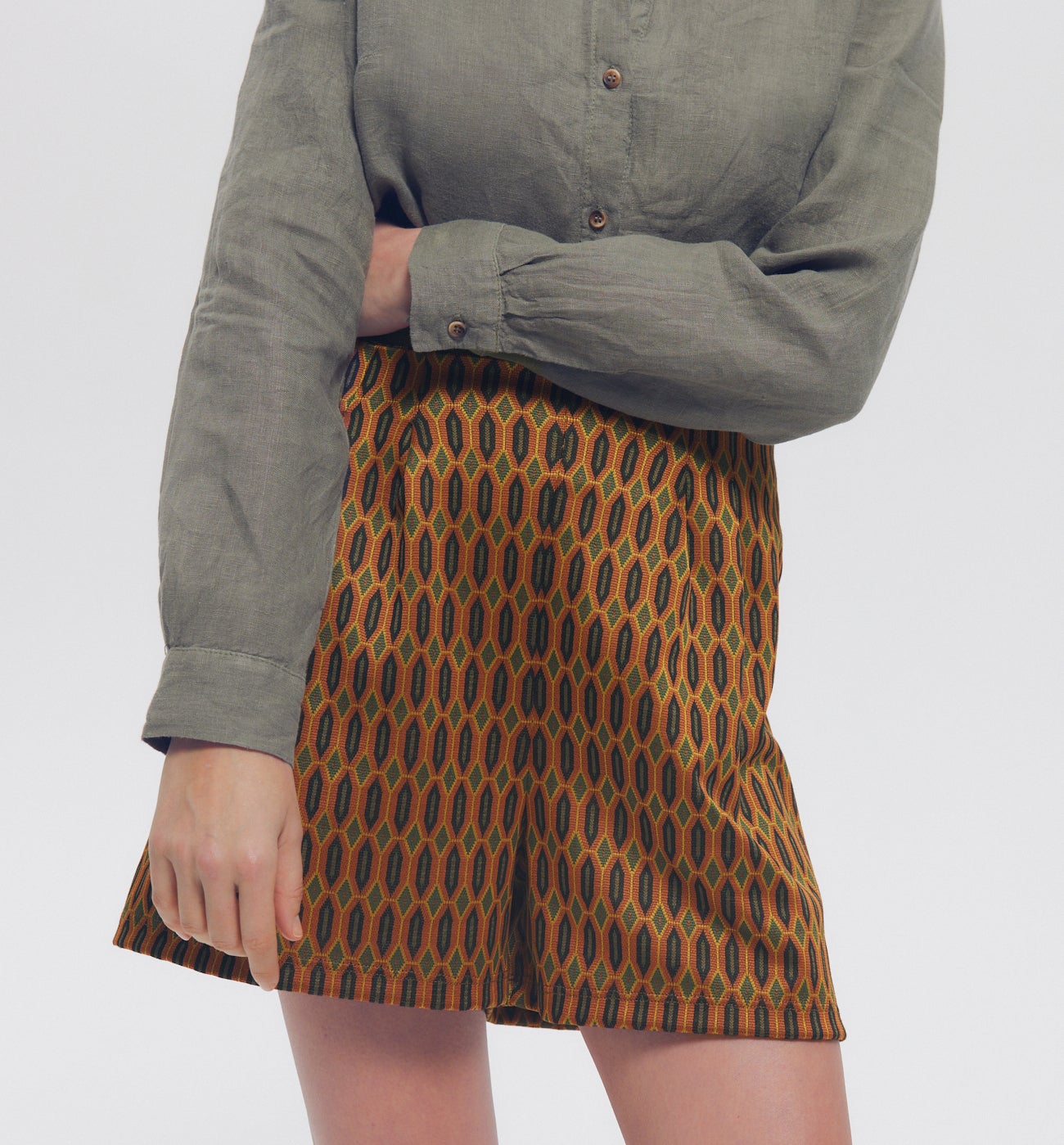 Short à motifs jacquard Femme - Imprimé multicolore