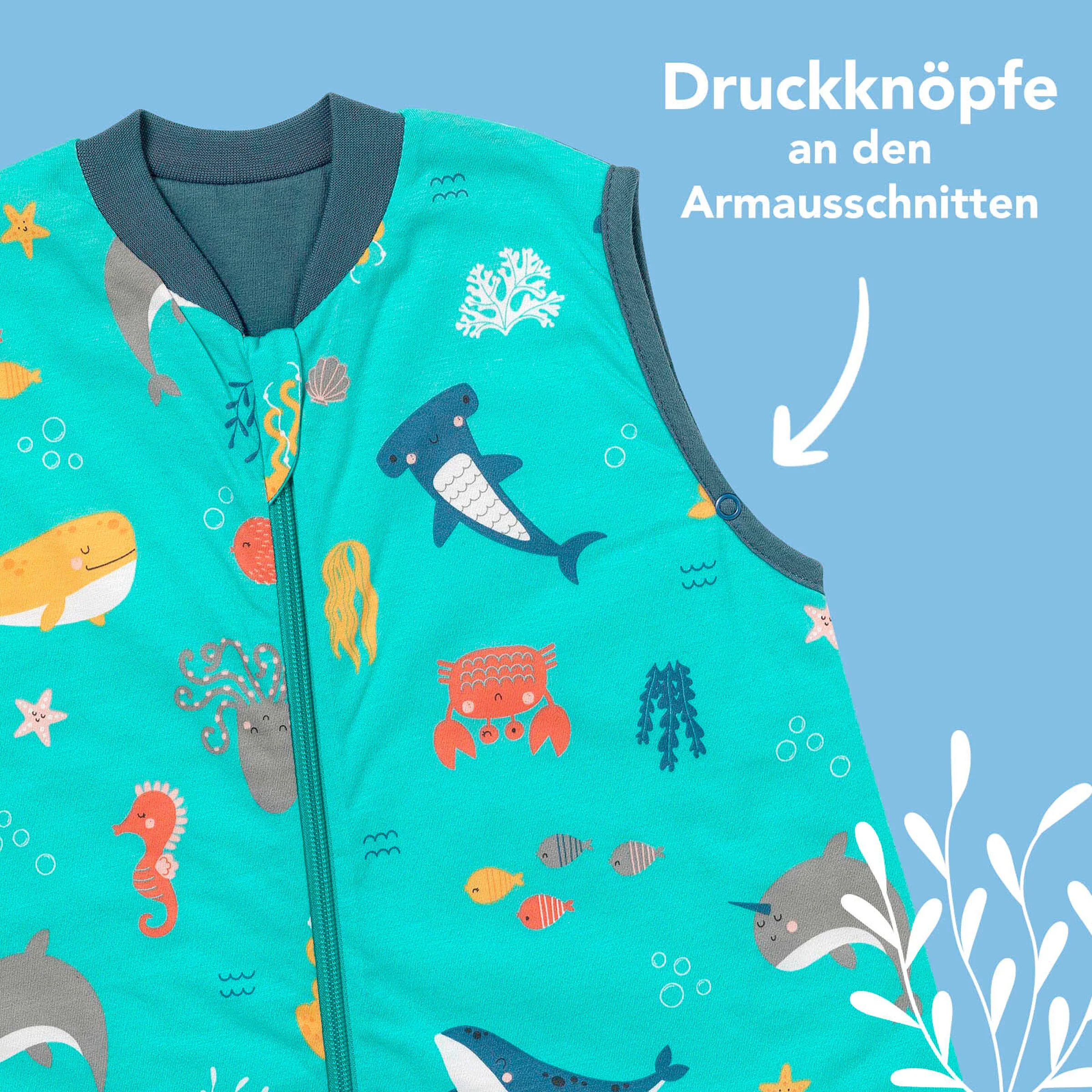 schlummersack Schlafsack ohne Füßen 1.0 Tog Meerestiere