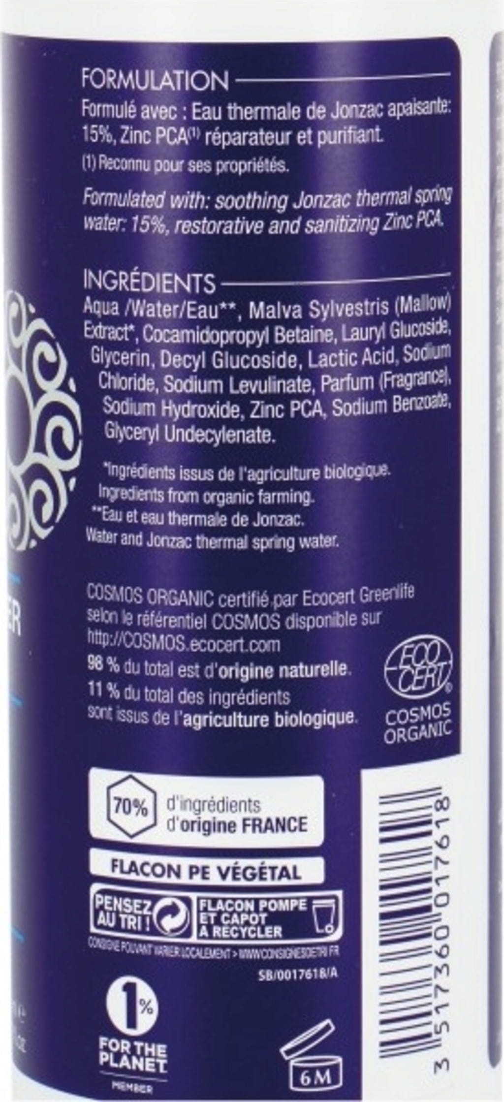 Eau Thermale JONZAC  ForMen Anti-Irritation Shaving Foam, 150 ml