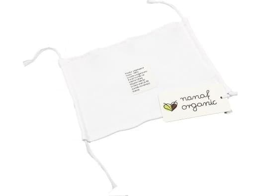 Nanaf Organic Gjenbrukbar ettlagsmaske, hvit