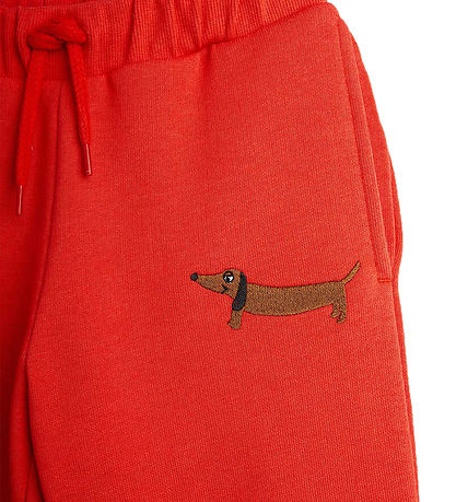 Mini Rodini Sweatpants - Dog - R?d