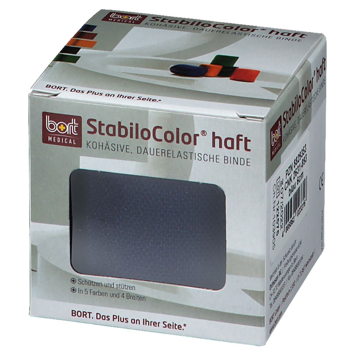 BORT StabiloColor® haft Binde 6 cm blau