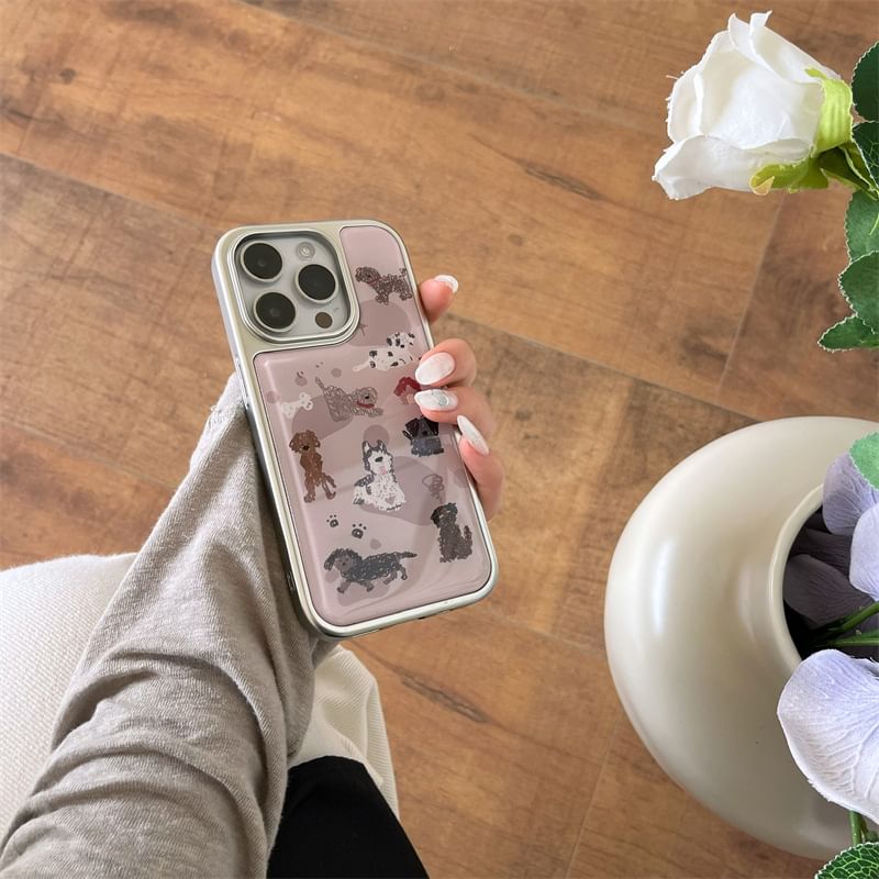 Fonekase - Hondenhoesje - Apple iPhone 16 Pro Max / 16 Pro / 16 Plus / 16 / 15 Pro Max / 15 Pro / 15 Plus / 15 / 14 Pro Max / 14 Pro / 14 Plus / 14 / SE / 13 Pro Max / 13 Pro / 13