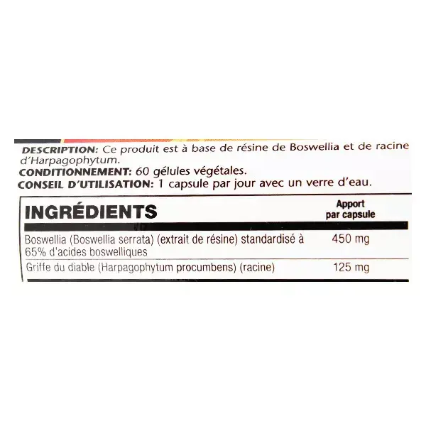 Solaray Boswellia et Harpagophytum 60 capsules végétales